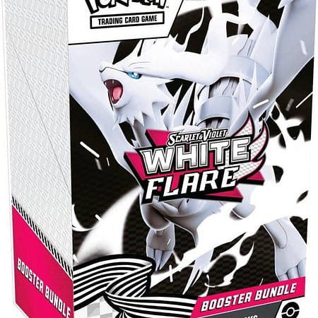 Pokémon Scarlet & Violet White Flare Booster Bundle met Reshiram op de voorkant.